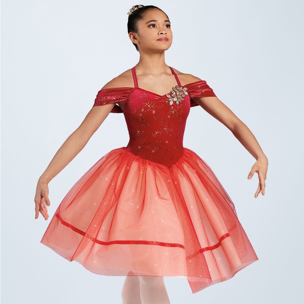 Weissman Showtime La Bamba Red Velvet Glitter Tutu Costume